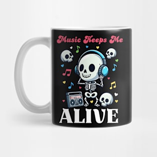 Music Keeps Me Alive - Dead Skull Mug